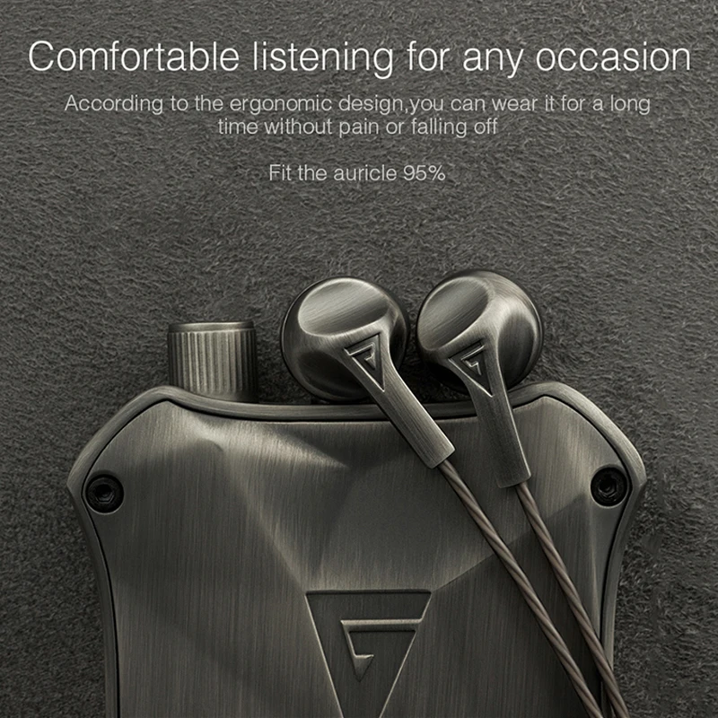 Металлические музыкальные наушники-вкладыши проводная стереогарнитура с