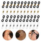 Регулируемый Противоскользящий фиксатор на очки с цепочкой концов, резиновое кольцо для очков, концевые соединители, аксессуары для очков, 50 шт.