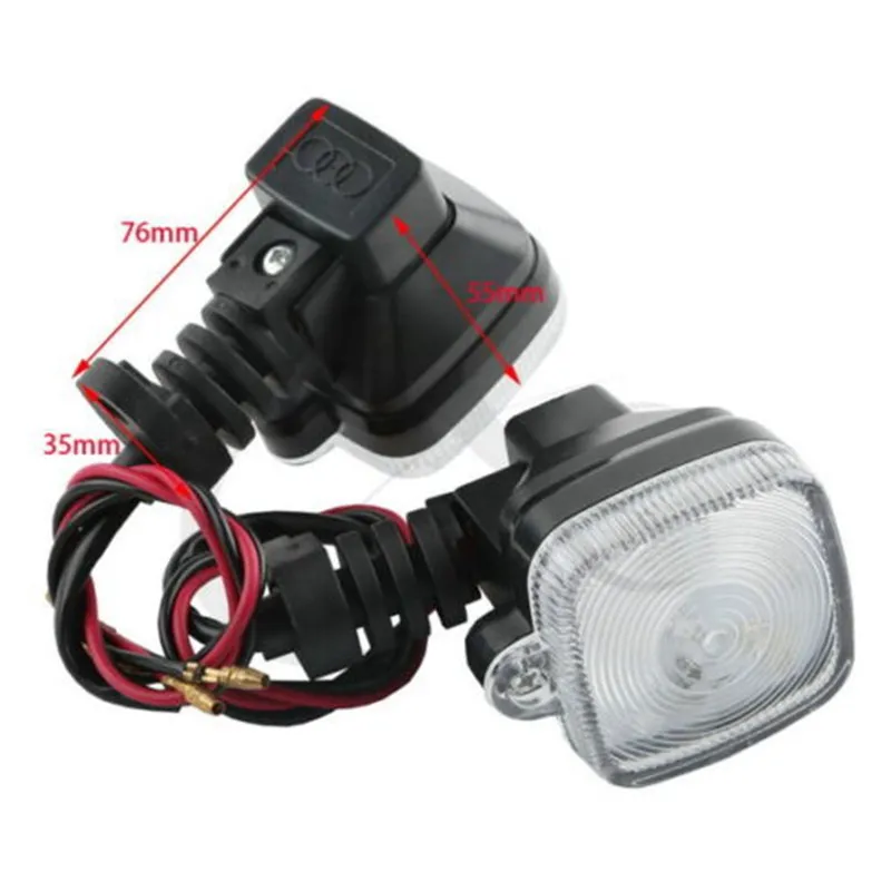 Universal Motorcycle Mini Blinker Square Clear Lens Turn Signal Light For Kawasaki |
