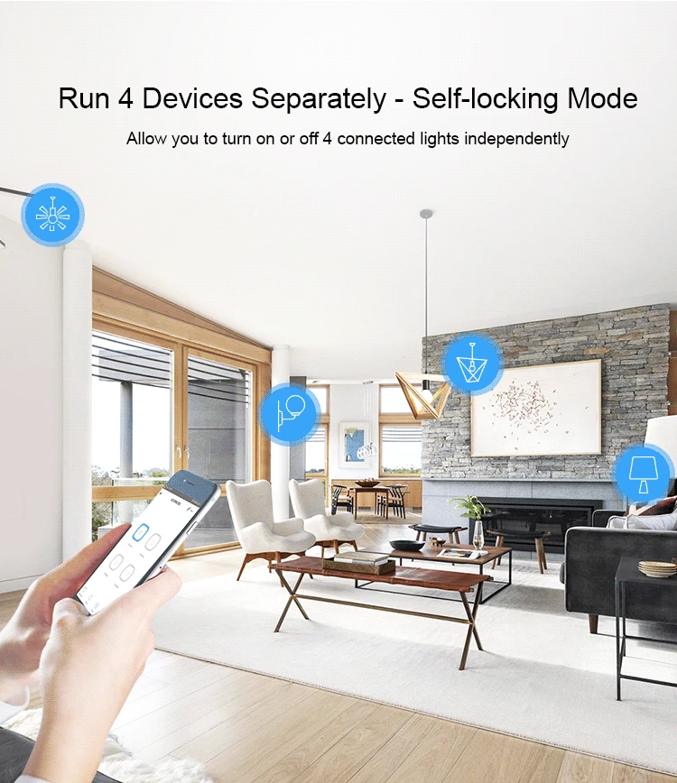 Itead SONOFF 4CH R3 переключатель Wi Fi модуль 4 банды DIY умный приложение голосовой