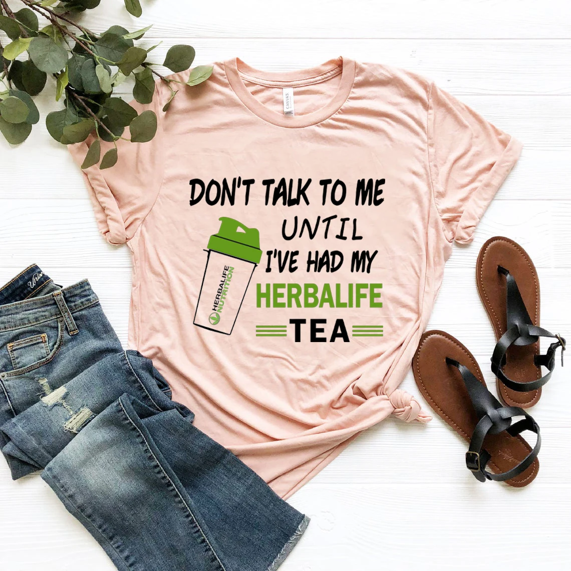 Футболка Herbalife Tea Don't Talk со мной пока я не купил чай футболка унисекс с коротким