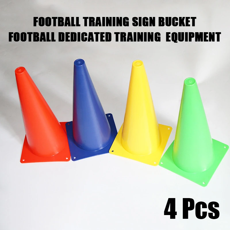 4Pcs 38cm Soccer Football Basketball Training Anti-wind Road Sign Cone Durable Barrier for Kids Marker Bucket Sports Accessories