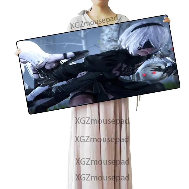 Большой игровой коврик для мыши XGZ Black Lock Edge Anime NieR: Automata Machine Swordsman HD