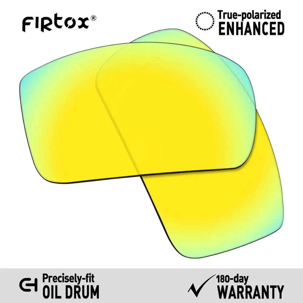 24K Gold Firtox настоящие поляризованные Сменные рассеиватели UV400 для солнцезащитных очков-солнцезащитных очков с масляным барабаном(Только Совместимые линзы)-несколько цветов - Цвет линз: 24K Gold