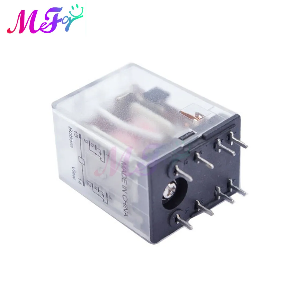 

HH52P MY2NJ 8Pin Relay Coil General DPDT Micro Mini Electromagnetic Relay Switch with Socket Base LED AC 110V 220V DC 12V 24V