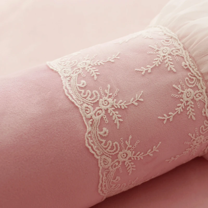 Элегантные конфеты подушки рулонные Свадебные Коралловые флисовые оборки