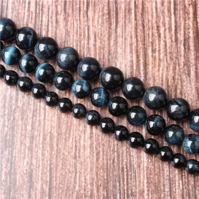 

Hot Sale Natural Stone Blue Tiger Beads 15.5" Pick Size: 4 6 8 10 mm fit Diy Charms Beads Jewelry Making Accessories