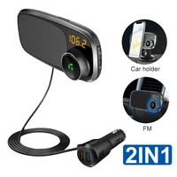 car dual usb charger handsfree wireless bluetooth fm transmitter mp3 player handsfree car kit wireless aux audio fm transmiter