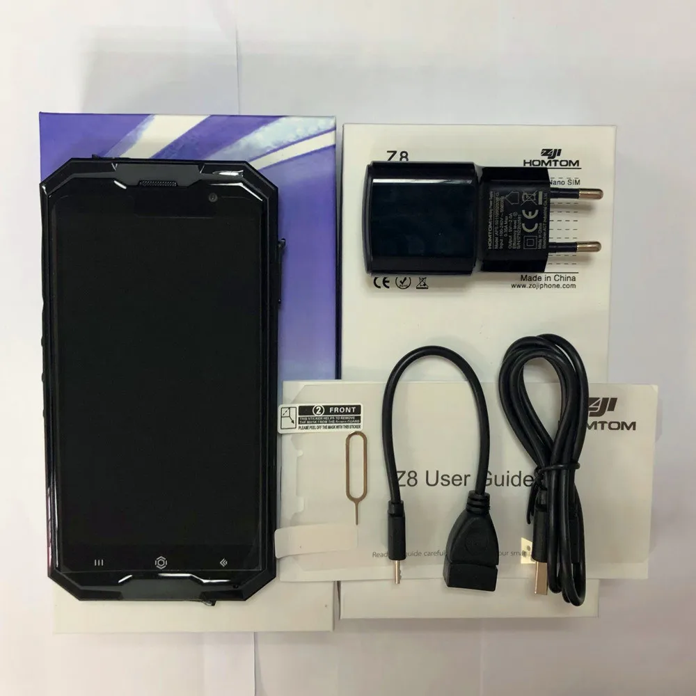 HOMTOM ZOJI Z8 IP68 водонепроницаемый ударопрочный пылезащитный сканер отпечатков пальцев 4G 4GB ram+ 64GB rom 4250mAh 5V2A металлический корпус OTG gps смартфон - Цвет: Black New Packaging