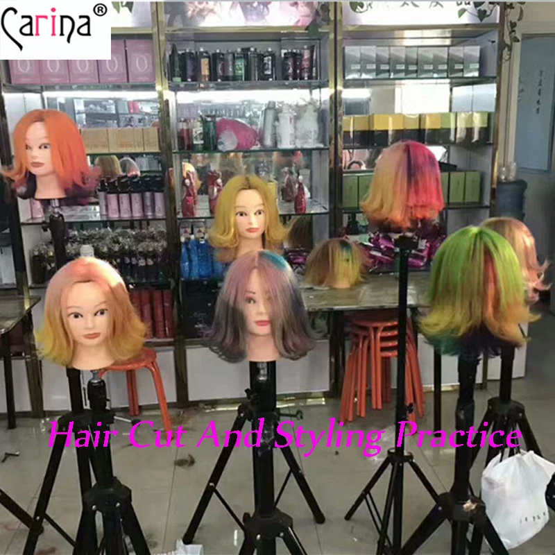 Голова манекена 18 &quotиз 100% натуральных волос для причесок салонов тренировок