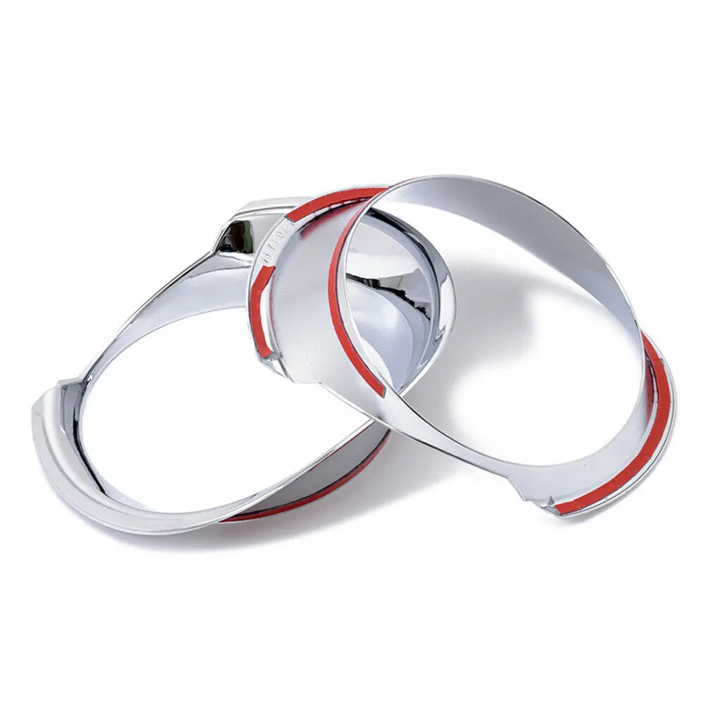 

For Jeep Renegade 2015 2016-2018 Front Head Light Lamp Bezel Cover Chrome Trims