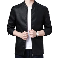mens leather jackets men stand collar coats mens motorcycle leather jacket casual slim fit brand clothing casual leather coat