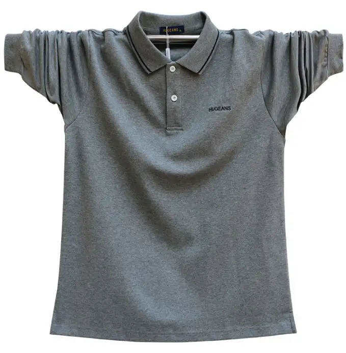 Новая мода плюс Размеры Для мужчин s Poloshirt Для мужчин хлопок рубашка поло Для мужчин с длинным рукавом Свободные тенниски мужской A5308