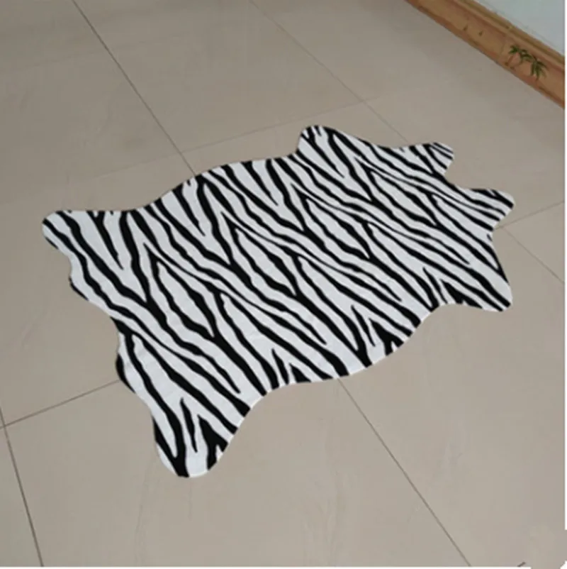 PV бархатные имитация шкуры животных ковер с рисунком Зебра 110*75 см для гостиной и
