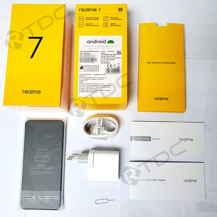 Realme 7 NFC 6 5 ''FHD + Global 6/8GB/64 Гб 128 Смартфон 30 Вт Дротика Зарядка В/6A Helio G95 48MP 5000 мА/ч