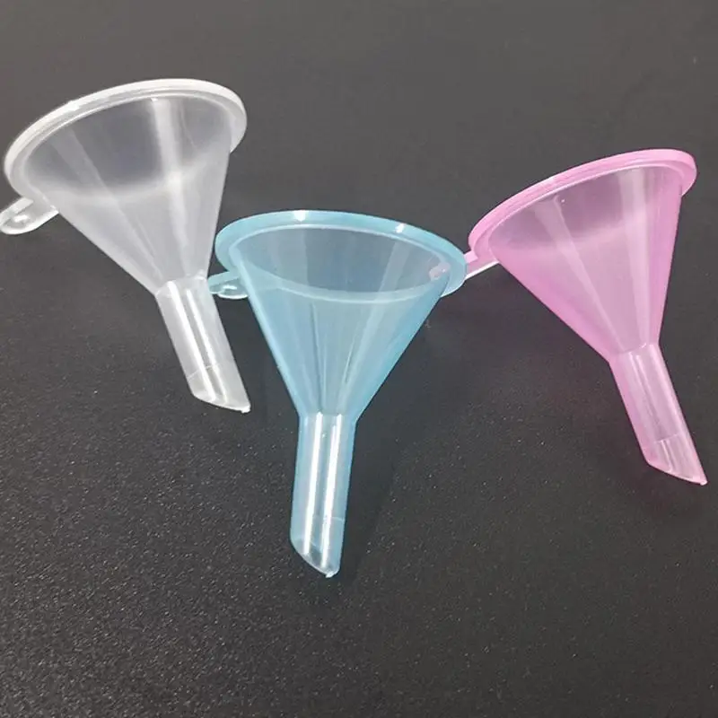 

Small Blue Plastic Funnel Packer Filling Mini Bottle Liquid Essence Oil Diffuser Tool Container