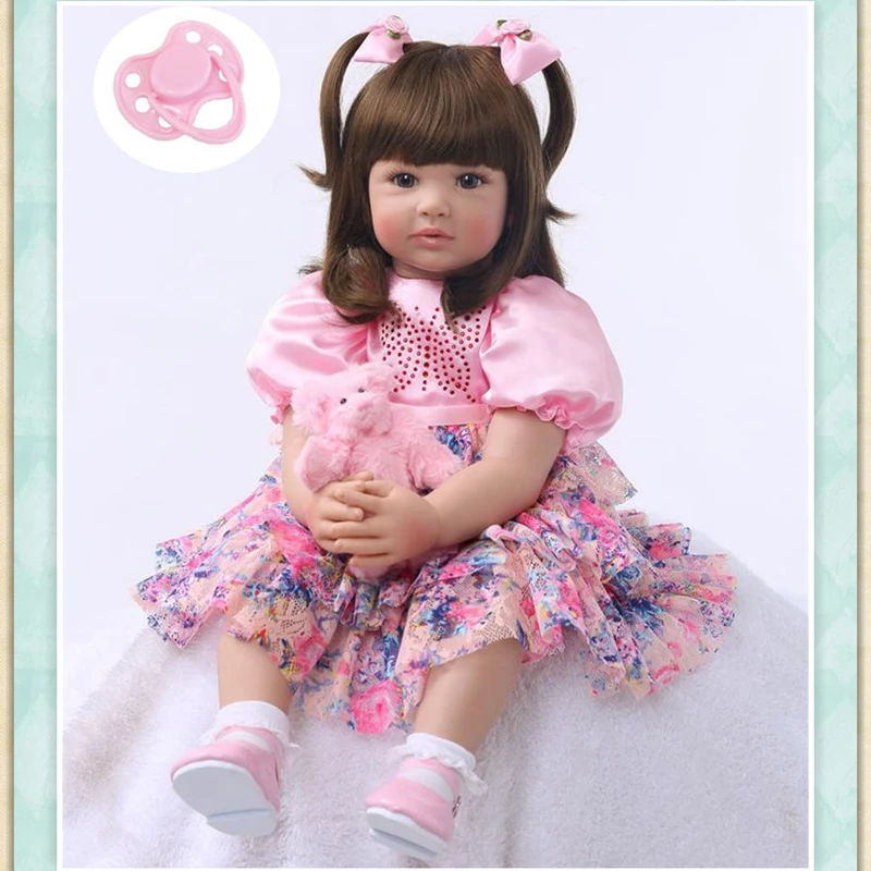 Жилет 24 дюйма 60 см одежда розового цвета игрушки-слоны кукла-Реборн платье с