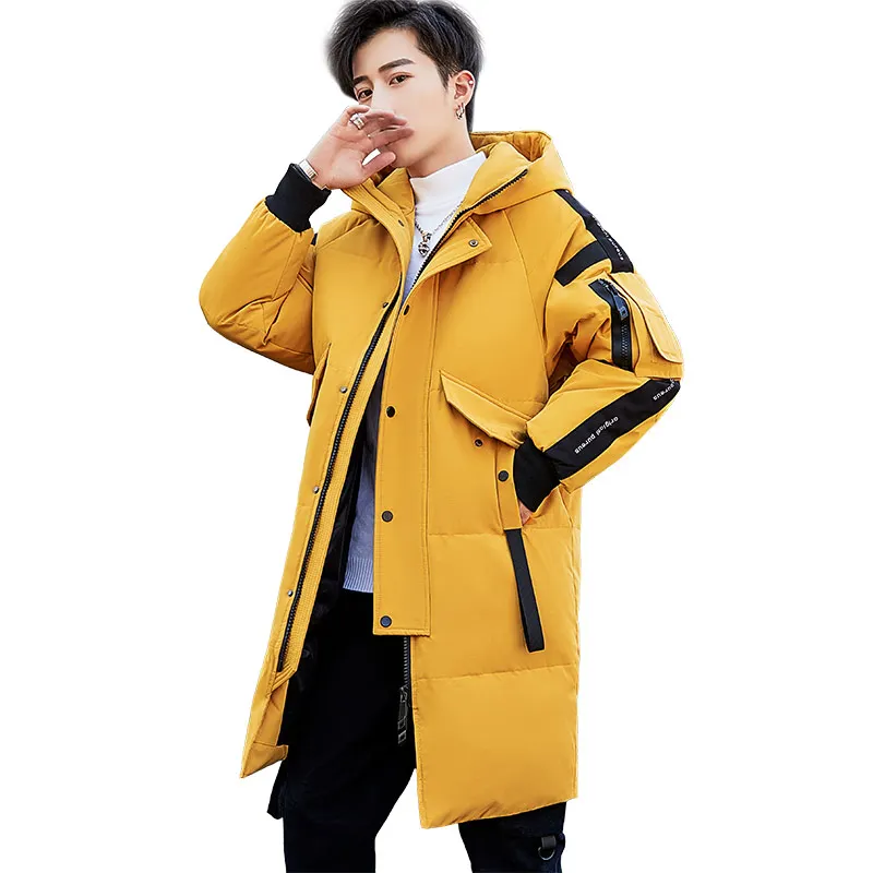 Men's down jacket short version of thick down jacket men's overalls loose winter coat cotton-padded coat mid-long style