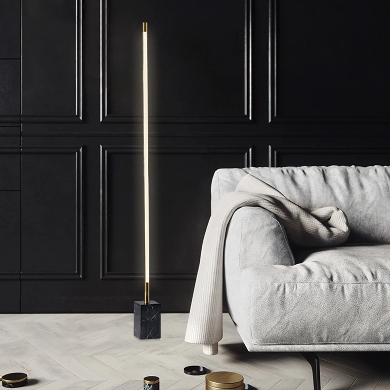

Nordic Minimalist Marble Floor Lamp Modern Art Creative Dimming Luminaire for Study Living Room Bedroom Bedside Led Corner Light