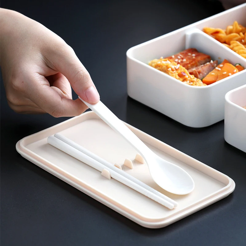 Ланчбокс 2 слоя с мраморным узором портативный ланчбокс для еды в японском стиле