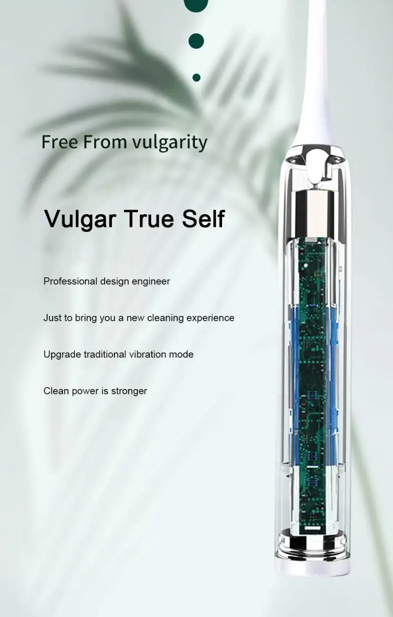 

Sonic Electric Toothbrush with 4 Replacement Heads White Deep Cleaning USB sonic Electric Toothbrush dental toothbrush