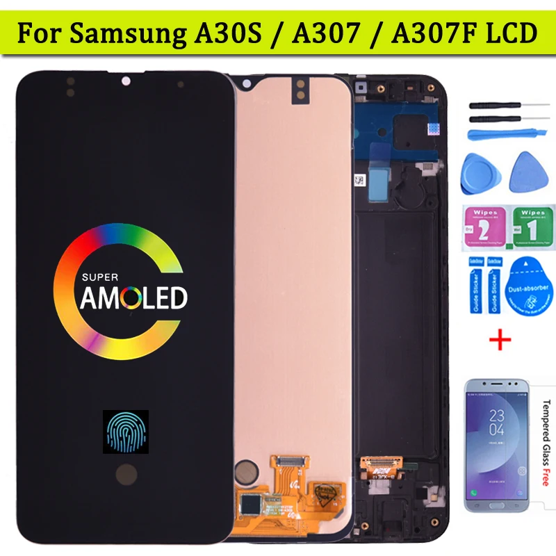 

6.4'' Super Amoled For Samsung GALAXY A30S A307 LCD Display With Touch Screen Digitizer Assembly A307F A307FN A307G A307GN LCD