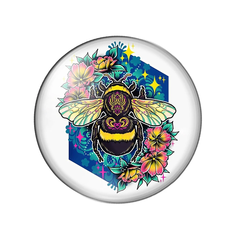 Новинка насекомые бабочки пчелы пауки 8 мм/10 мм/12 мм/круглый стеклянный кабошон