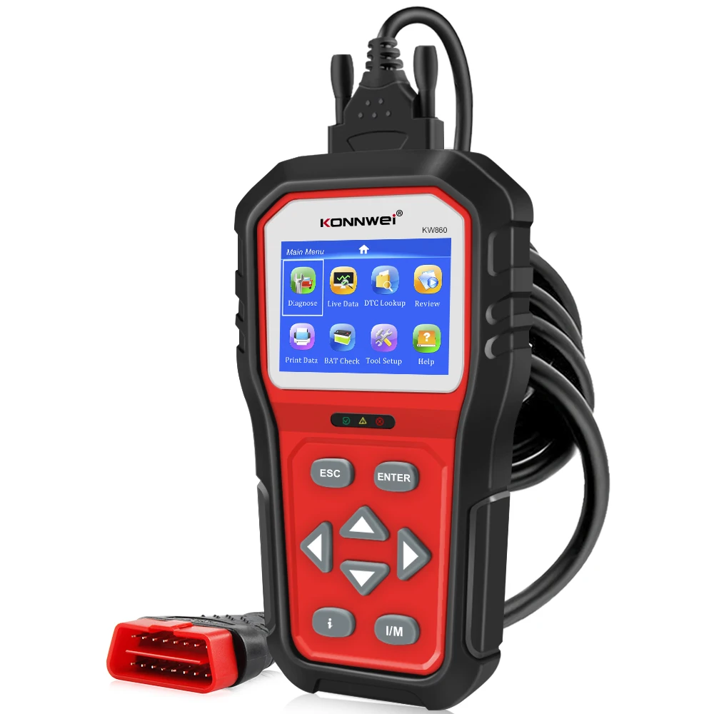 

KONNWEI KW860 OBD2 Car Scanner Obd 2 Automotive Diagnostic Tool Full Obd2 Funtion Car Tools Engine Code Reader Free Update