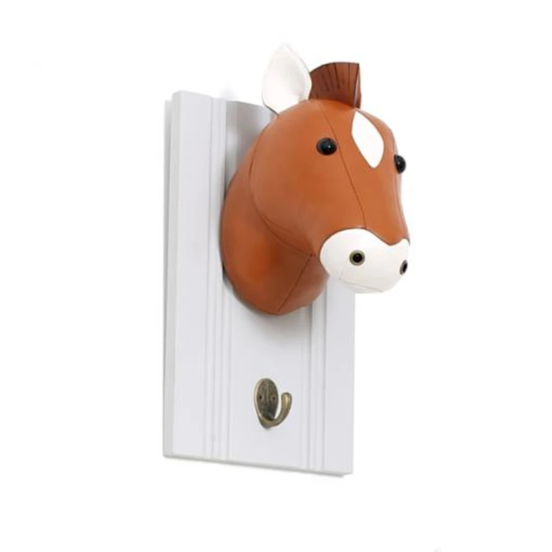 Искусственная кожа животное голова лошади Настенное подвесное украшение