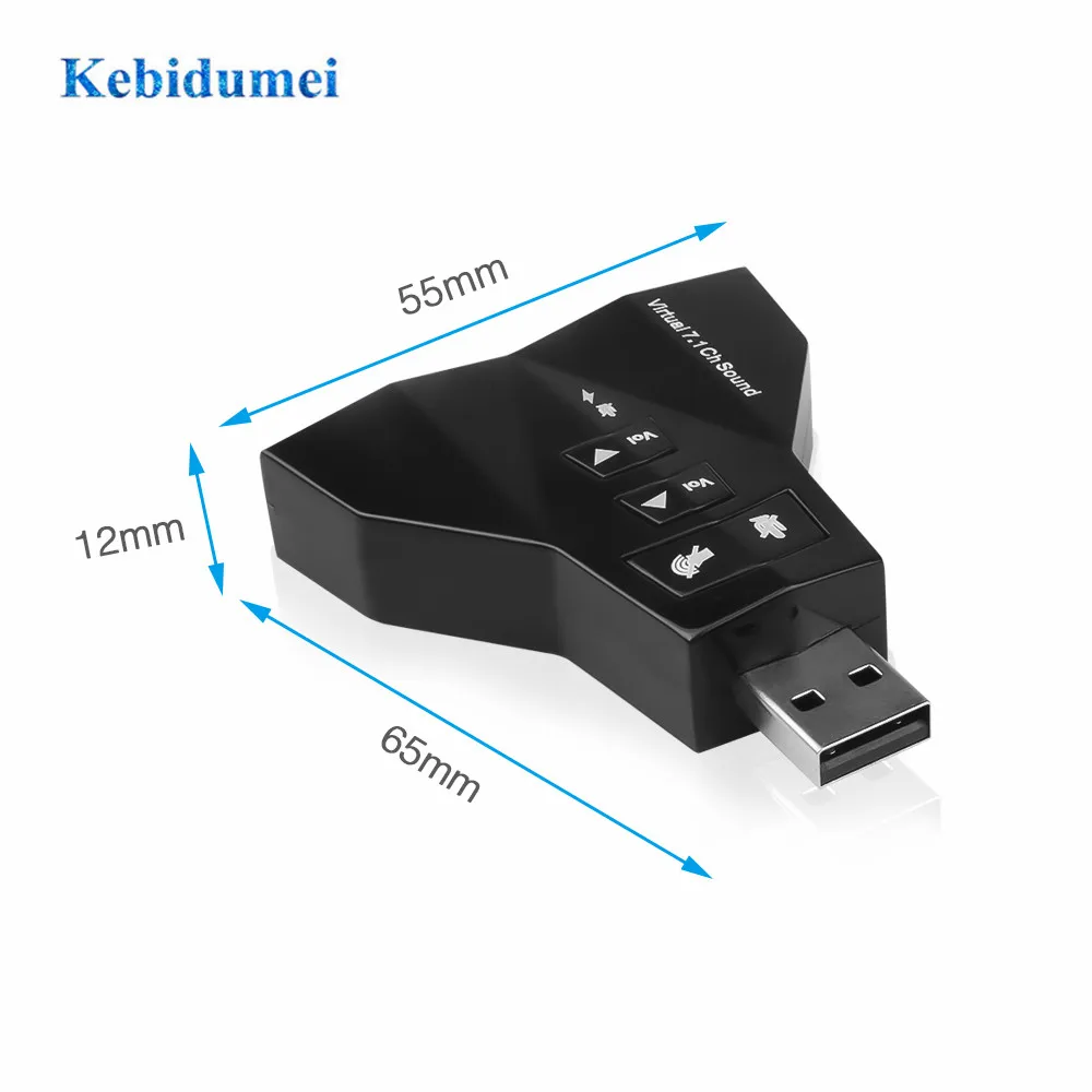 Микрофон kebidumei микрофон гарнитура 7 1 Ch 3D Аудио карта конвертер двойная звуковая