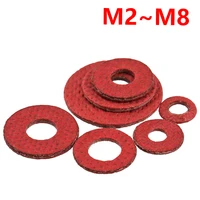 steel fiber gasketm22 55 m3m4m5m6m8 flat washer insulation sealing ring red steel paper board spacer heat resistant