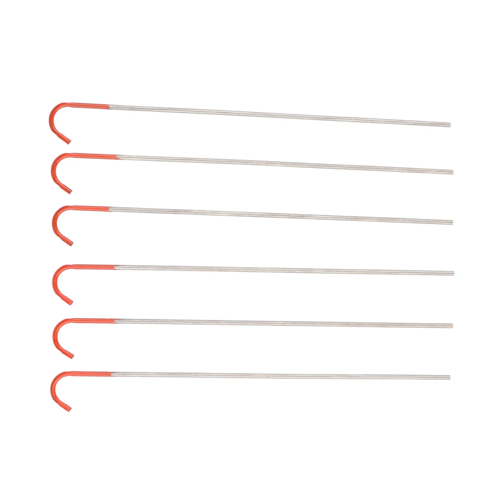

6Pcs Outdoor Sturdy Tent Pegs Stake Nail Hook For Camping Canopy Awning