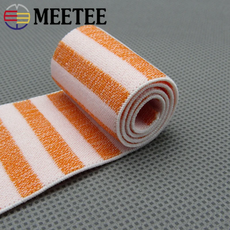 

2Meters Stripe Elastic Bands 40mm Webbing Ribbbons Clothing Bags Trousers Rubber Webbings DIY Sewing Accessories EB103