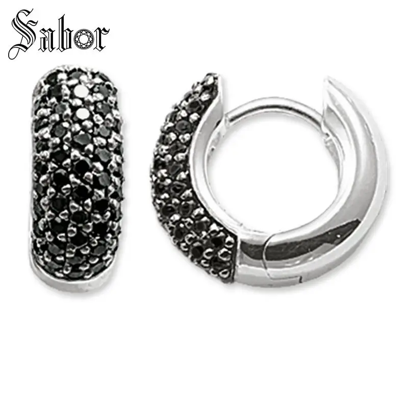 Creole черные Висячие серьги кольца 2020 новые ювелирные изделия из циркония черный