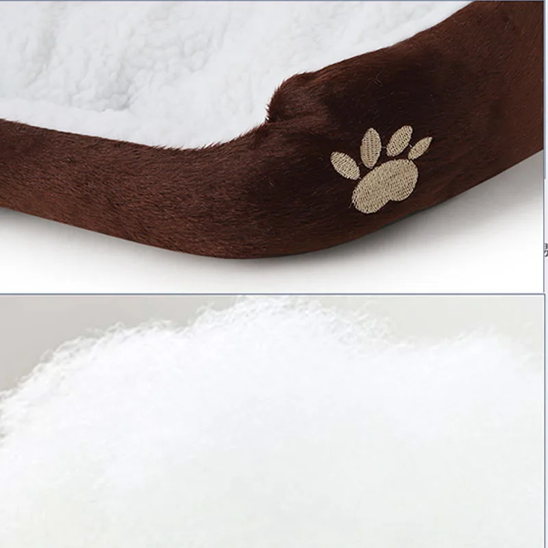 Кровать для домашних питомцев домик кошек кровать собак хлопковая шерстяная