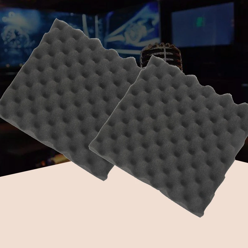 6pcs Black 30X30X4CM Soundproofing Acoustic Foam Tiles Noise Sound-Absorbing Treatment Studio Room Absorption foam | Обустройство