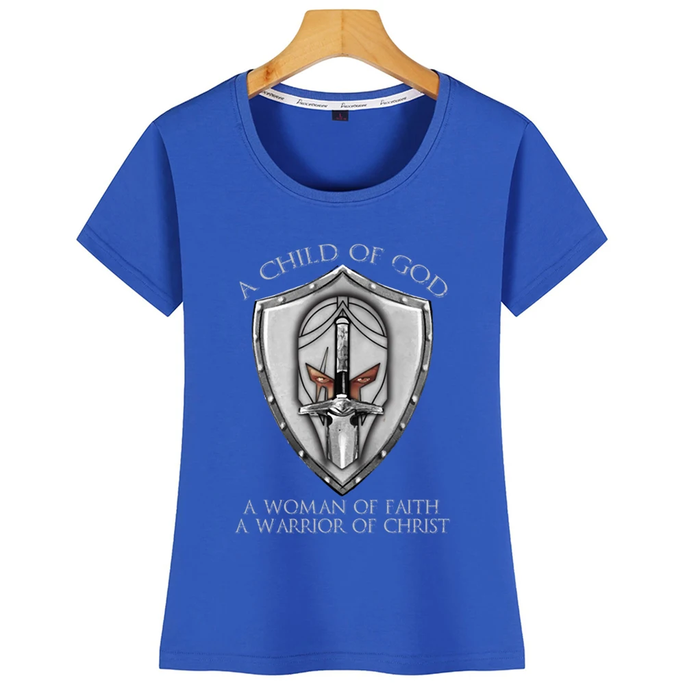 Топы Футболка женская детская Божья религиозная христианская Модная белая