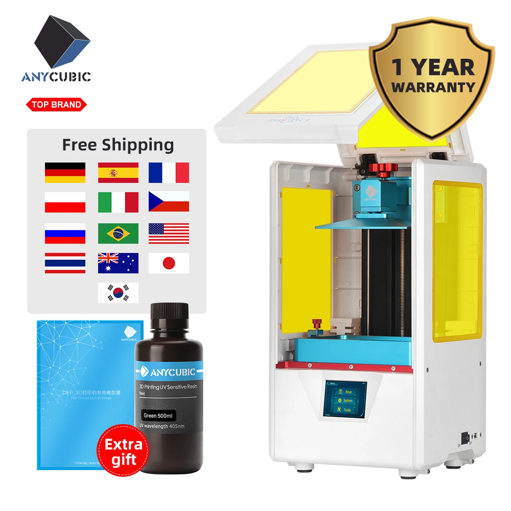 ANYCUBIC Photon S 3d полимерный принтер Sla сборка принтера комплект с 2K экраном УФ