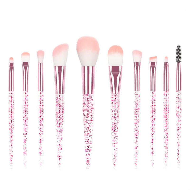 

Набор профессиональных кистей для макияжа, кисточки для основы, бровей, пудры, губ, теней для век, 10 шт.