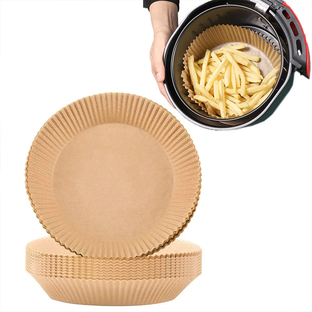 

Одноразовый бумажный вкладыш для фритюрницы, 50 шт., антипригарный коврик, подкладки для фритюрницы, круглая бумага для выпечки, пергамент дл...