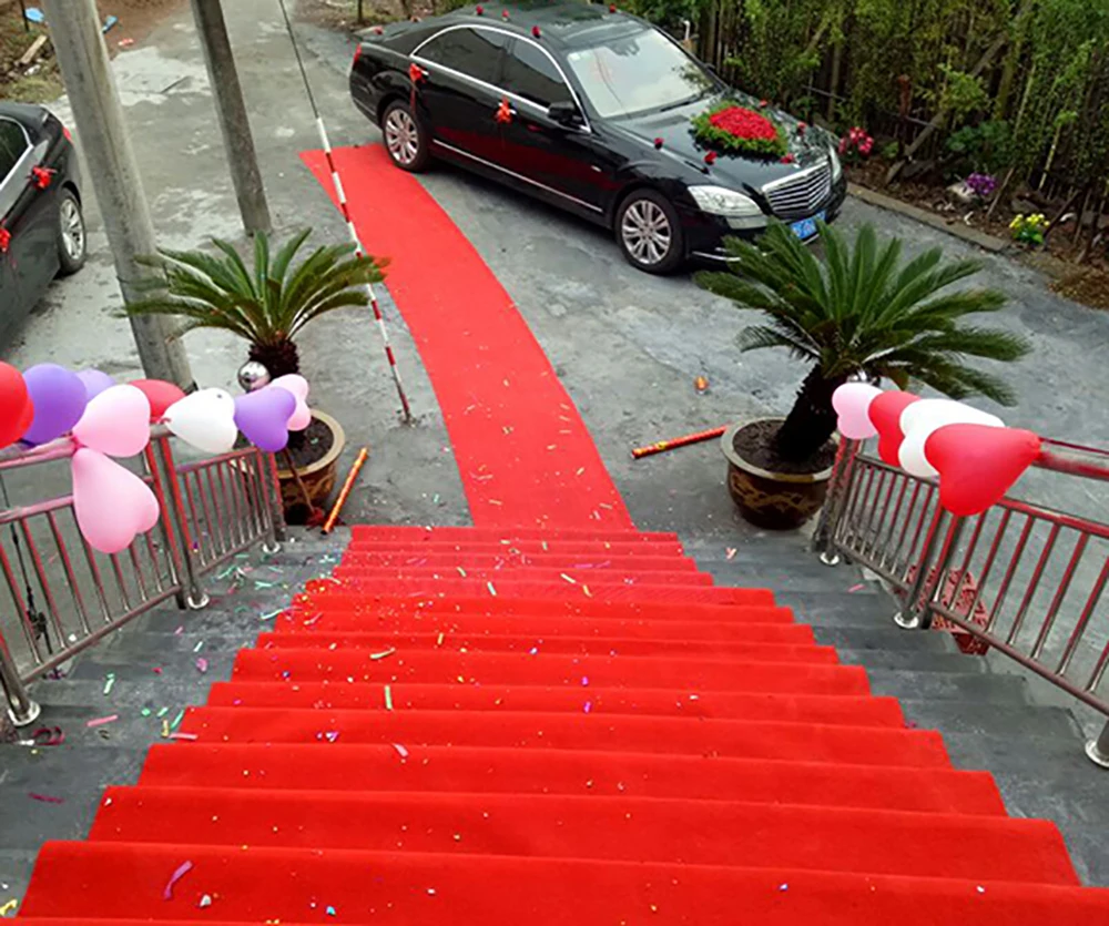 Красный свадебный коврик и ковер длиной 10 м 20 50 для внутреннего наружного