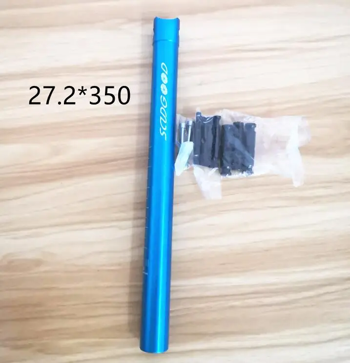 27.2 X 350 mm blue Дорожный велосипед 33,9*580 мм Алюминий CNC из алюминиевого сплава/Шоссейный велосипед седло велосипеда сиденья MTB Запчасти для велосипедов складной велосипед 3,18/30,8/27,2*350/500 мм - Цвет: 27.2 X 350 mm blue