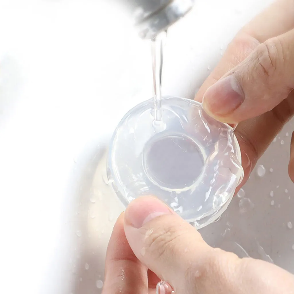 Прозрачные многоразовые двухсторонние клейкие подушечки для ванной комнаты