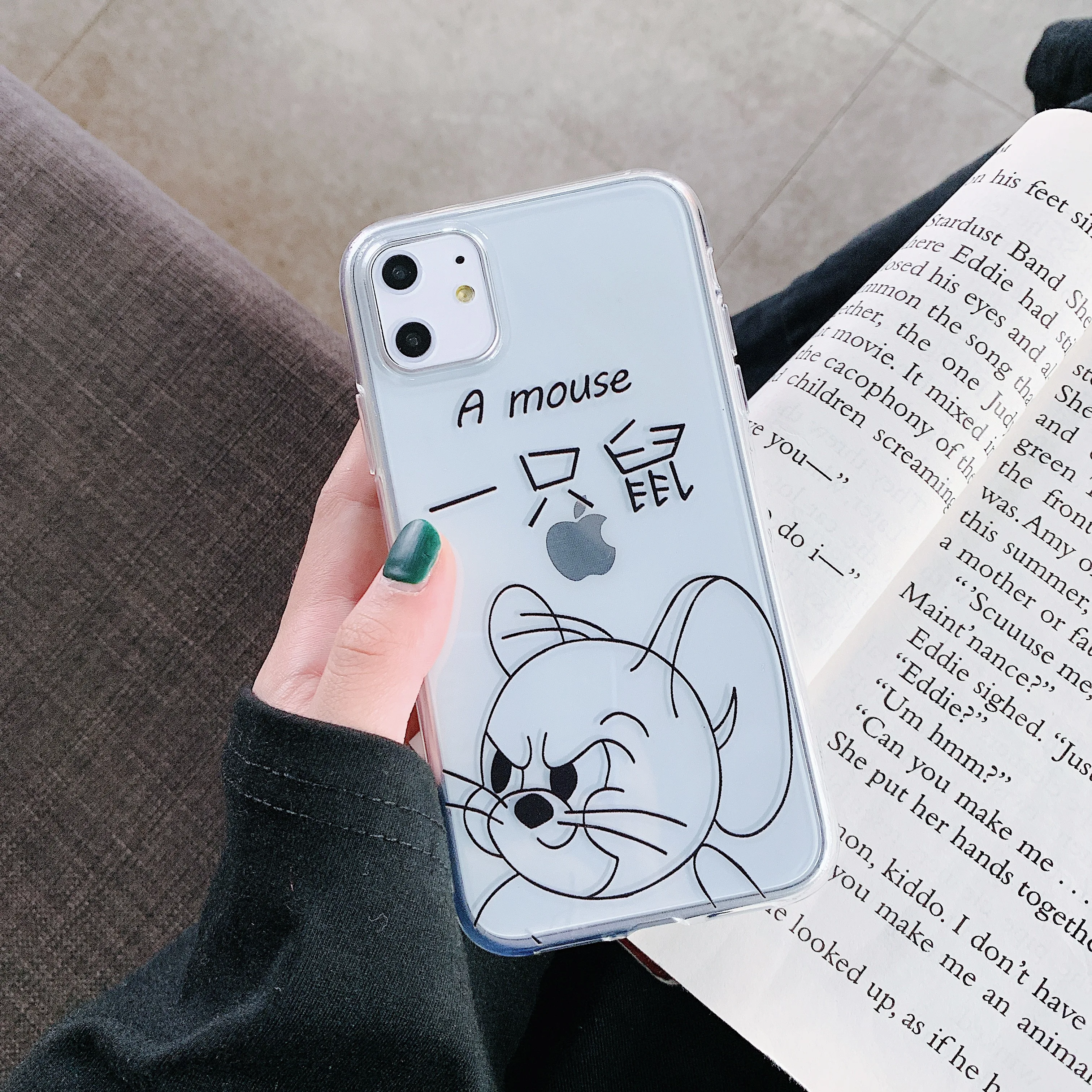 Soft Transparent TPU Cartoon Cute Mouse Cat Phone Case For Iphone 11 Pro Max 6 6s 7 8 Plus Xs X Xr Ultra-thin silicone Coque |