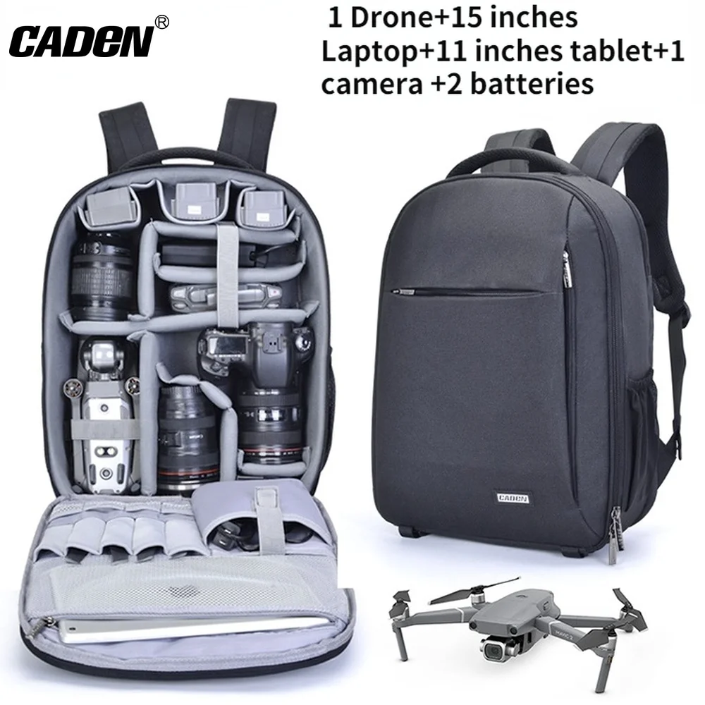 Рюкзак для камеры CADeN анти-шок большой объем Дрон SLR сумки DJI Drone DSLR Canon Nikon Sony Len