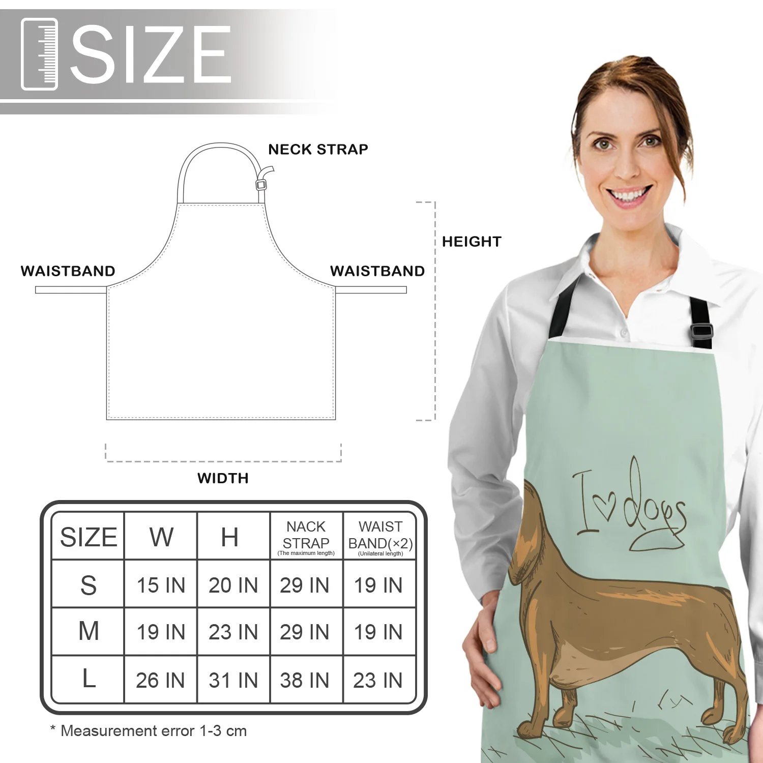 Tophome Кухонный Фартук Собака Такса мультяшный любимец регулируемые фартуки из