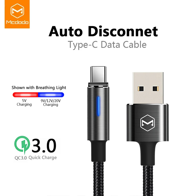 Кабель Mcdodo USB Type C для Samsung Galaxy S10 S9 S8 Plus One быстрая зарядка зарядное устройство