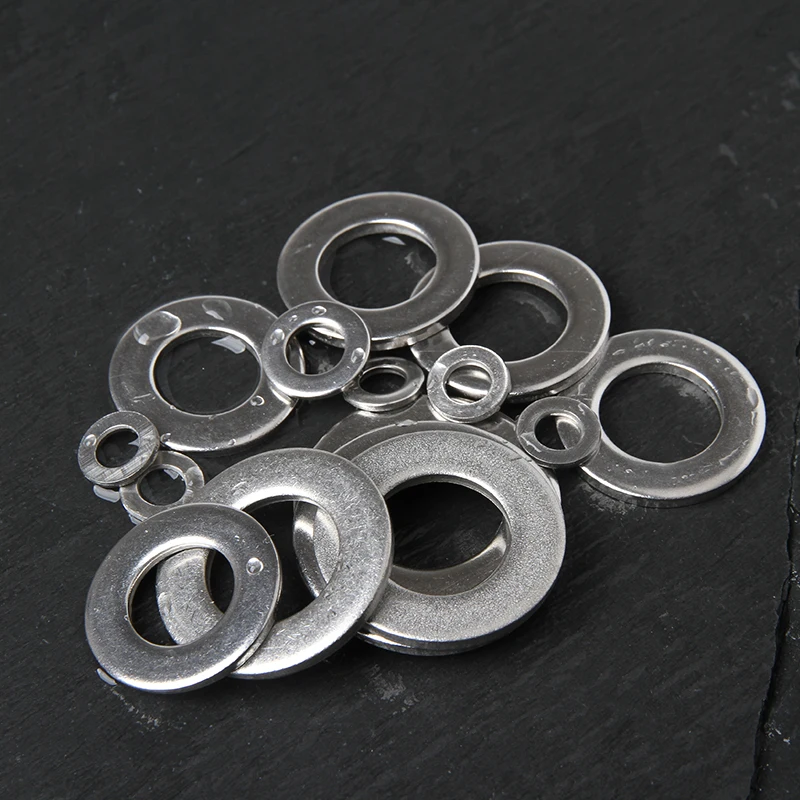 

50Pcs M2.5 M3 M3.5 M4 M5 M6 M8 DIN9021 GB96 304/A2-70 Stainless Steel Large Size Flat Washer