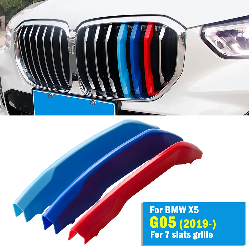 7 планка решетка крышка клип Накладка для BMW X5 G05 2019 Передняя почечная спорт M стиль