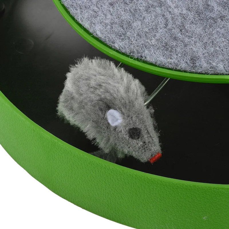 Pet Cat Toys Training Mice Plastic Rotating Running Mouse Game Board Funny Dog Interactive Toy Intelligence Plate Turntable | Дом и сад